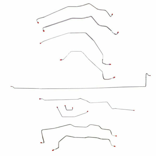 1981-86 GMC K3500 Complete Brake Line Kit No ABS Crew Cab Long Bed - CBK0136OM - Complete Brake Line Kit Car Part People