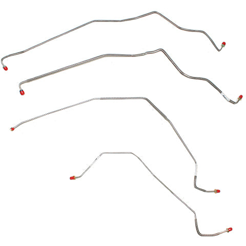 1981-86 Chevrolet K30 Complete Brake Line Kit No ABS Crew Cab Long Bed CBK0136SS