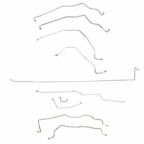 1981-86 Chevrolet K30 Complete Brake Line Kit No ABS Crew Cab Long Bed CBK0136SS