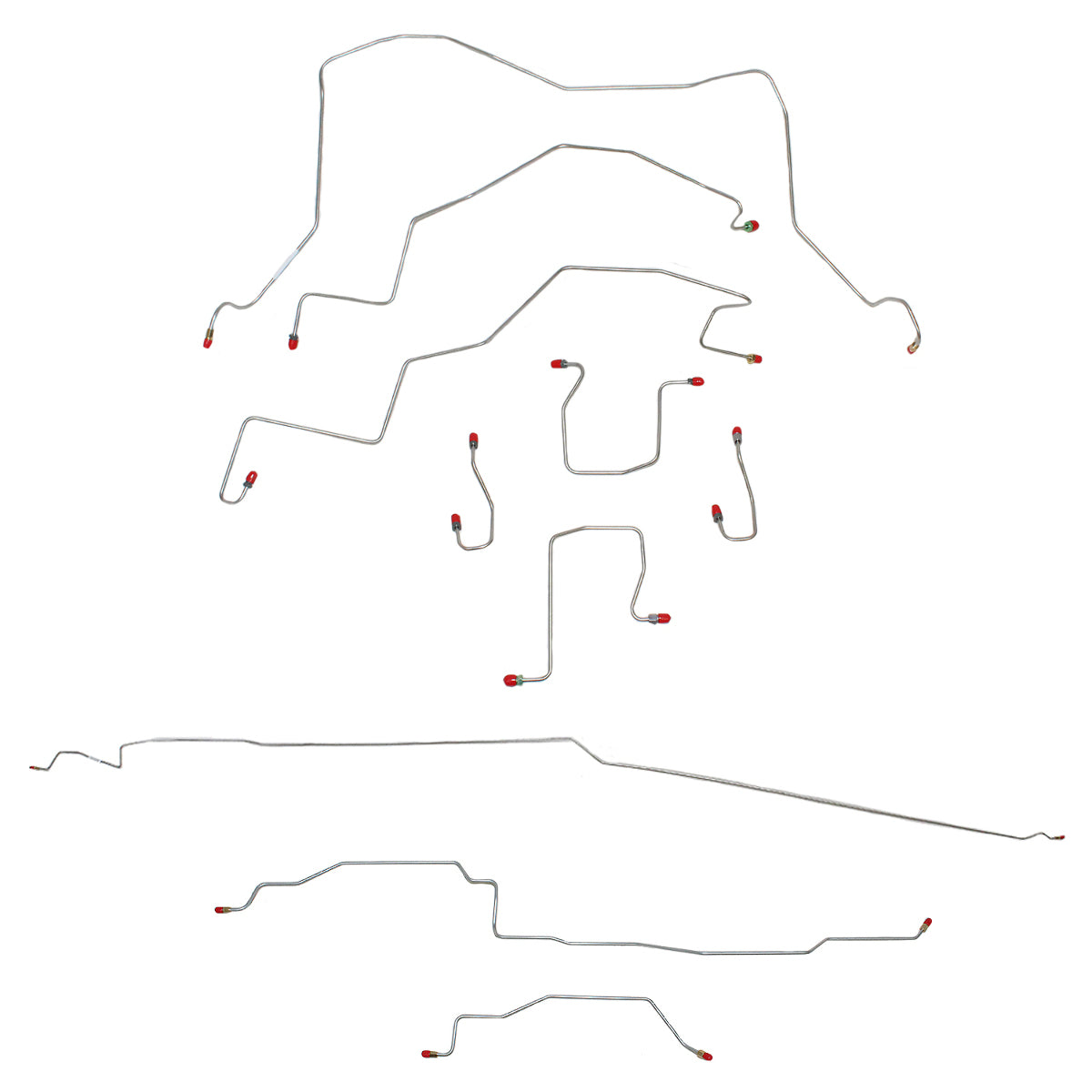 1998-2001 Dodge Ram 1500 Complete Brake Line Kit 4WD RWABS Quad Cab/Short Bed Stainless