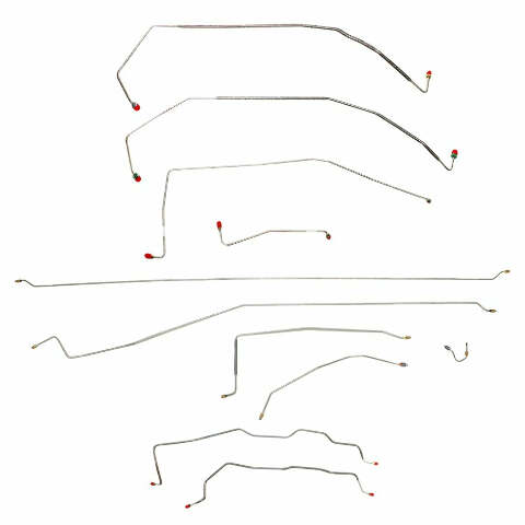 1987-91 Chevrolet R3500 Complete Brake Line Set 2wd Crew Cab Long Bed -CBK0152OM
