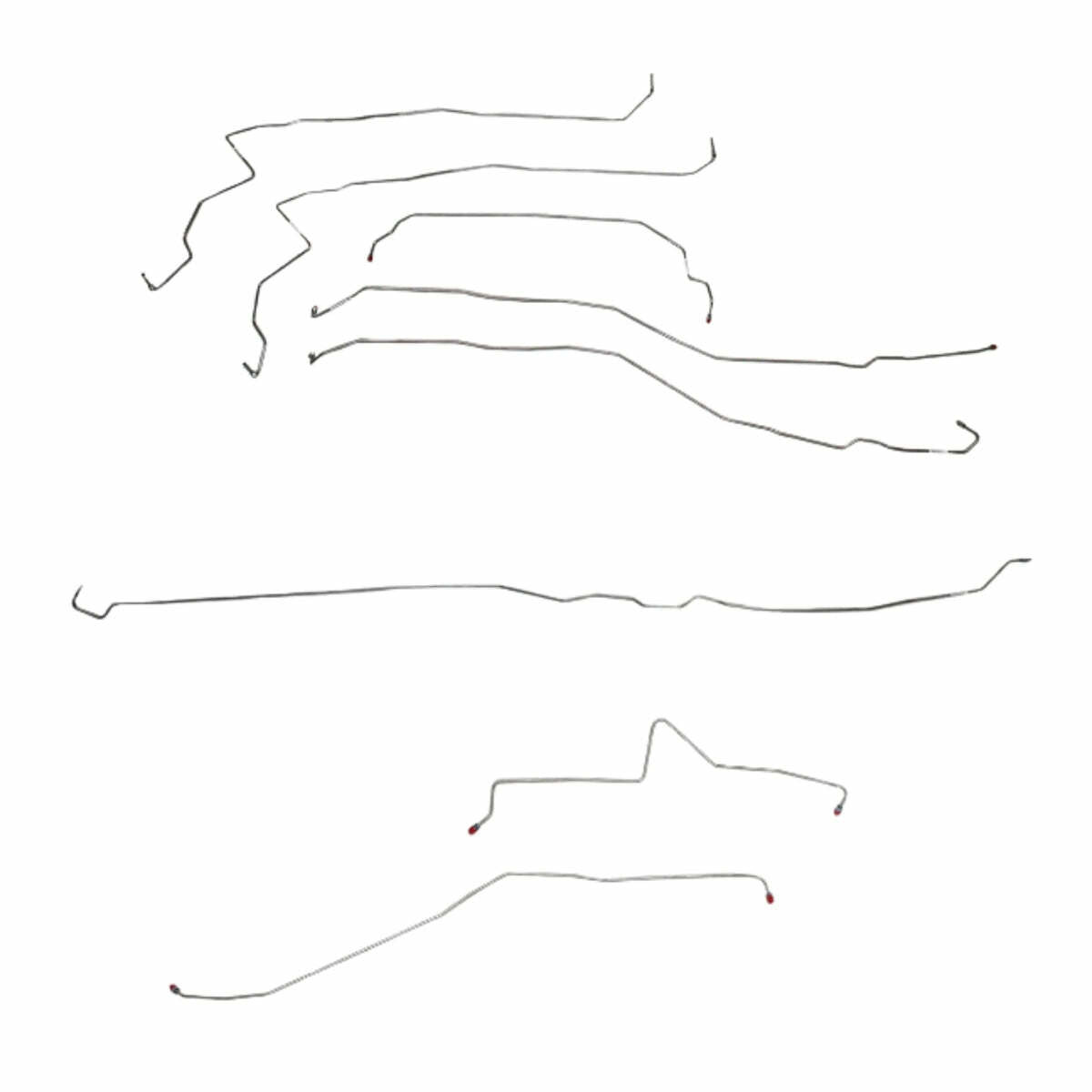 07-08 Chevrolet 2500 HD Brake Line Kit Crew Cab/Short Bed Stainless Steel - Complete Brake Line Kit Car Part People