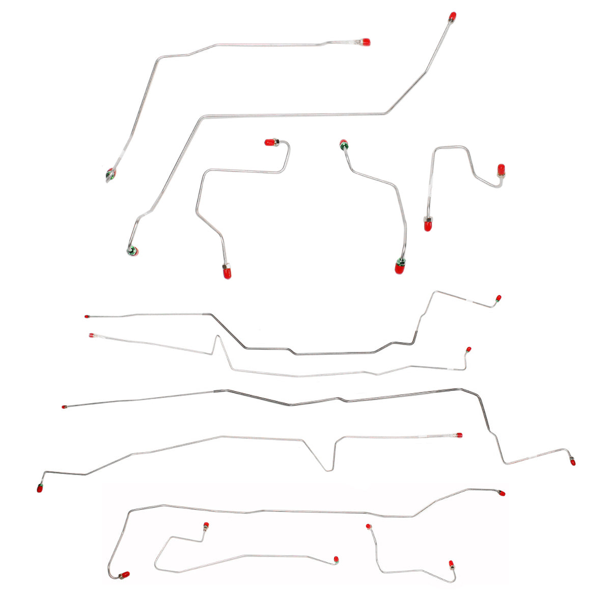 Ford, Mercury Complete Brake Line Kit; Fine Lines-CBK0158SS