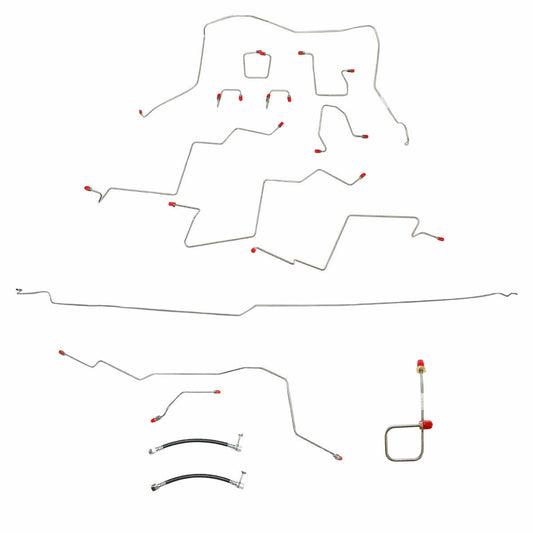 01-02 Dodge Ram 2500 Brake Line Kit 4WD Ext Cab/Long Bed Stainless Steel - Complete Brake Line Kit Car Part People