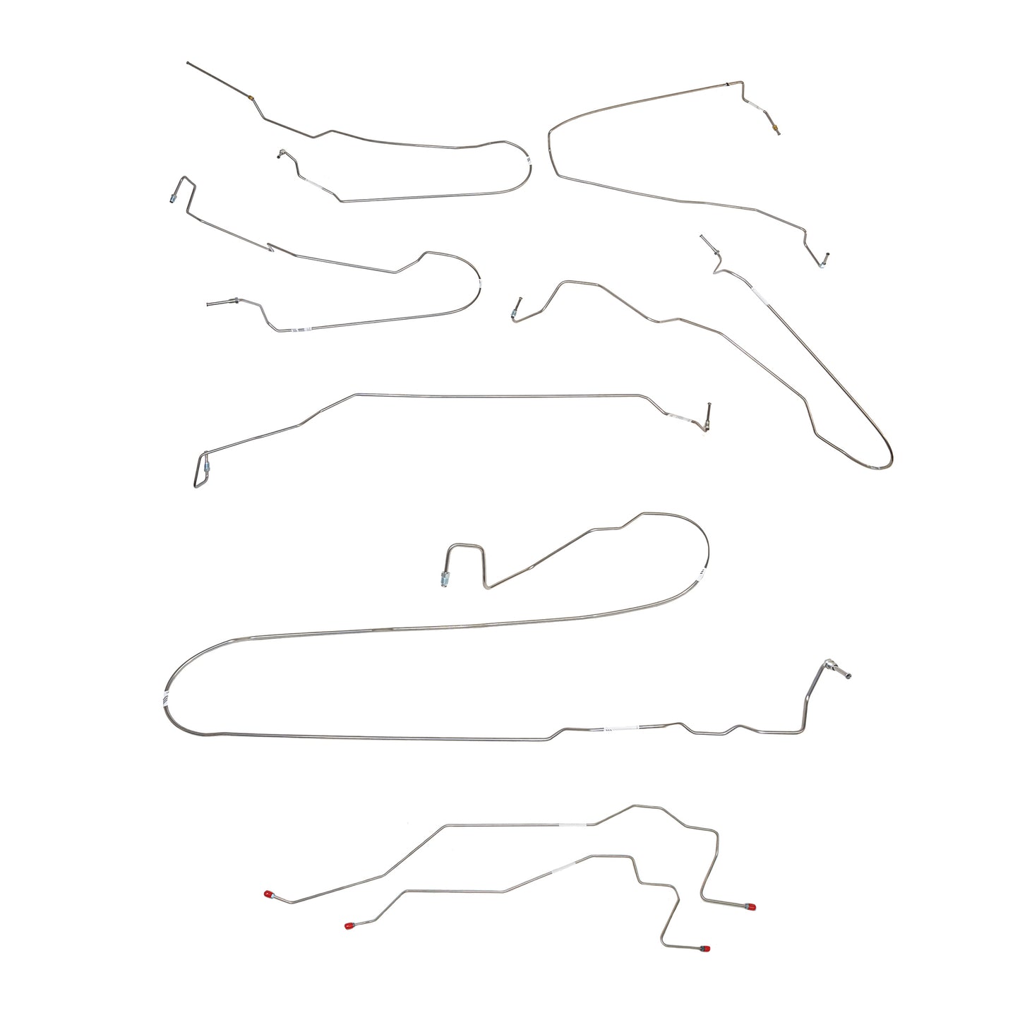 2007-08 Silverado 1500 Complete Brake Lines 4WD, Ext/Crew No TC Stainless CBK0187SS