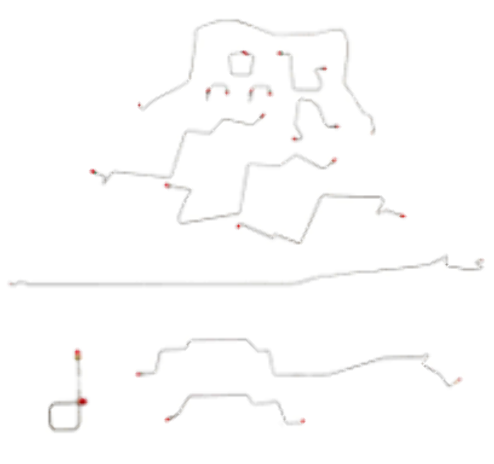 1998-01 Dodge Ram 2500 Brake Line Kit 4WD AWABS Reg Cab Long Bed - CBK0196OM - Complete Brake Line Kit Car Part People