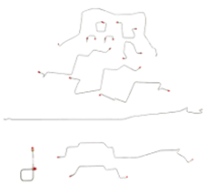 1998-01 Dodge Ram 2500 Brake Line Kit 4WD AWABS Reg Cab Long Bed - CBK0196OM - Complete Brake Line Kit Car Part People