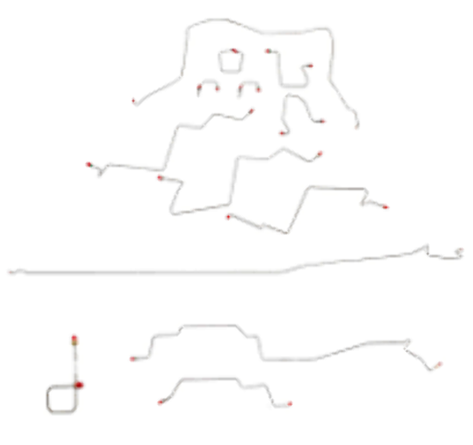 1998-01 Dodge Ram 2500 Brake Line Kit 4WD AWABS Reg Cab Long Bed - CBK0196OM - Complete Brake Line Kit Car Part People