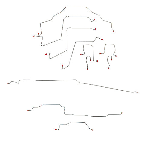 1998-2001 Dodge Ram 1500 Complete Brake Line Kit 2WD Rear ABS Quad Cab Short Bed CBK0204SS