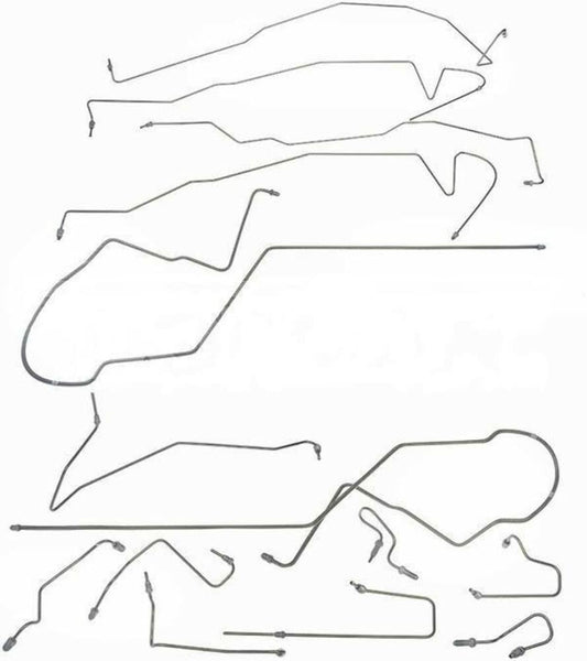 2000-06 Ford Taurus Complete Brake Line No-ABS with rear Drum - CBK0208SS