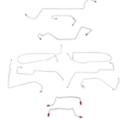 2000-2007 Ford Focus Complete Brake Line Kit No ABS Rear Drums CBK0209SS