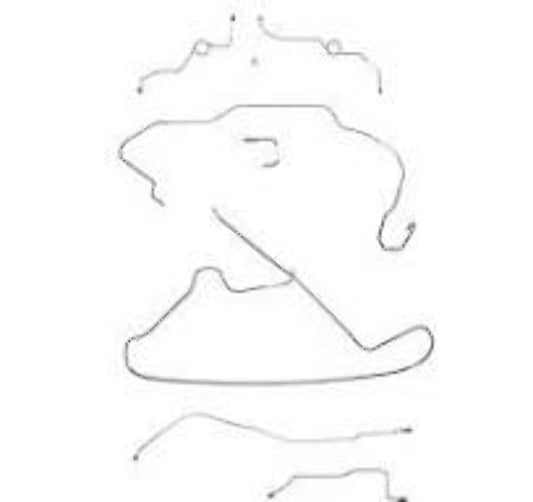 Complete Brake Line Kit For 67-69 Dodge Charger w/ Dana 60 Axle Brake CBK0216SS