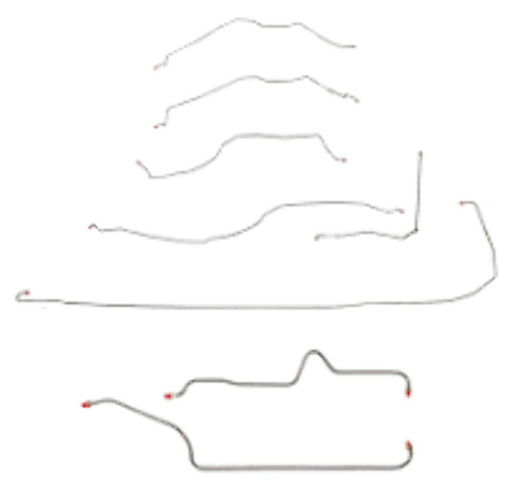1955 Chevrolet Bel Air Complete Brake Line Kit Steel CBK0219OM