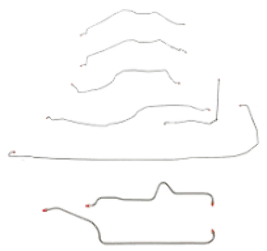 1955 Chevrolet Bel Air Complete Brake Line Kit Steel CBK0219OM