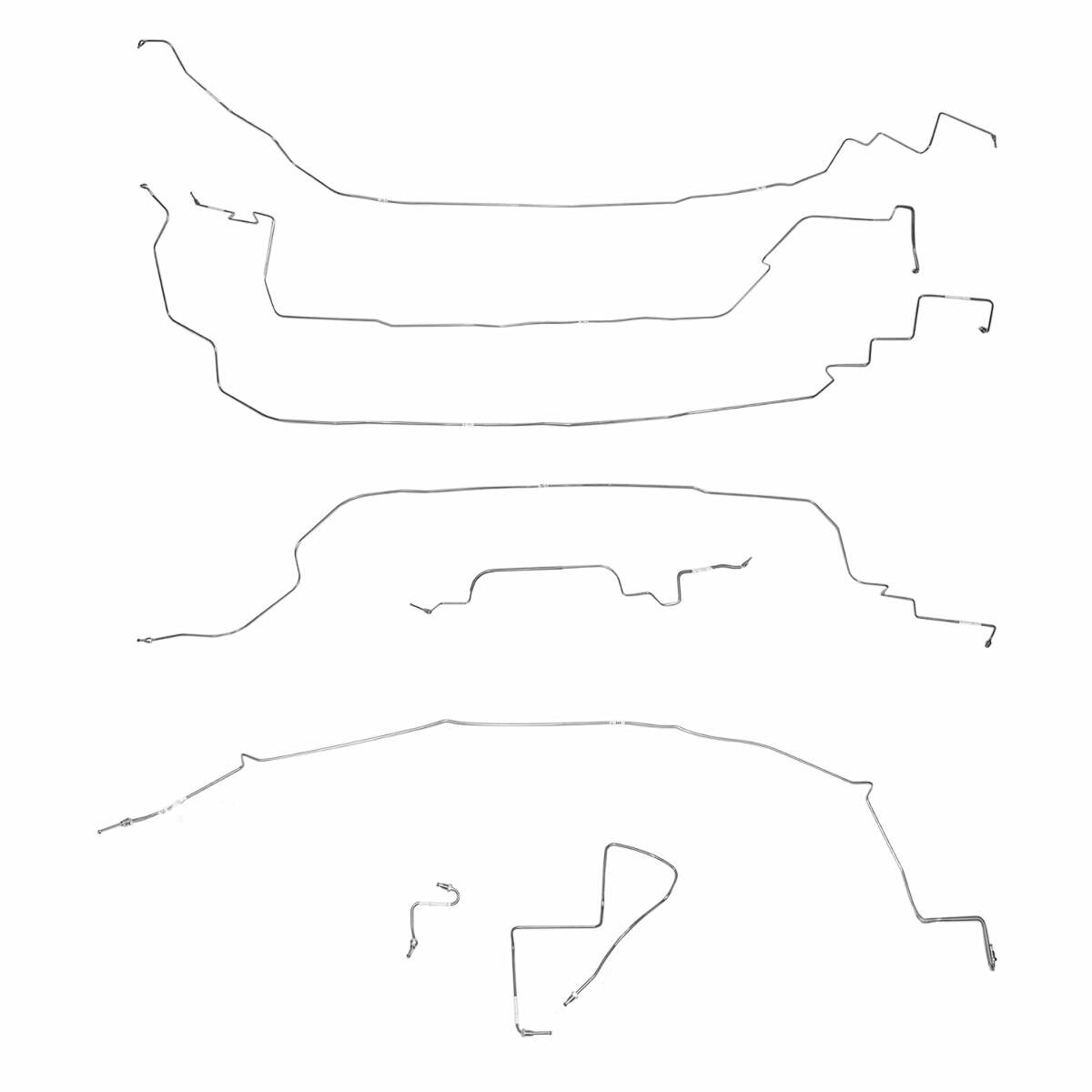 1986-1987 Chevrolet Corvette Complete Brake Line Kit Stainless CBK0223SS