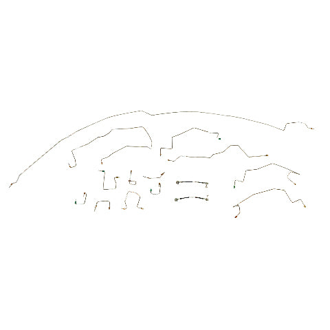 Fine Lines CBK0225SS - Brake Line Set 4WD AWABS Quad Cab Short Bed for '01-'02 Dodge Ram 2500