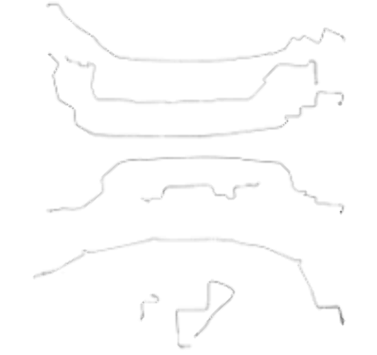 CBK0233SS- 05-09 Chevy Equinox, 4WD, All-Wheel ABS, Complete Brake Line Kit, Sta