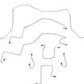 Fits 01-02 Ram 3500 4 WD Rear ABS Reg Cab Long Bed Complete Brake Line-CBK0234SS