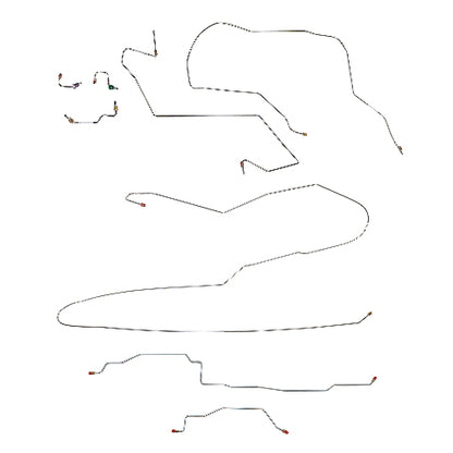 Fits 94-95 Ram 1500 2WD RWABS Reg / Long Drum Complete Brake Line Kit-CBK0235SS