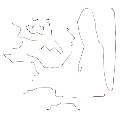 Fits 94-95 Ram 1500 2WD AWABS Reg / Long Drum Complete Brake Line Kit-CBK0237SS