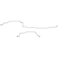 Fits 94-95 Ram 1500 2WD AWABS Reg / Short Drum Complete Brake Line Kit-CBK0240SS