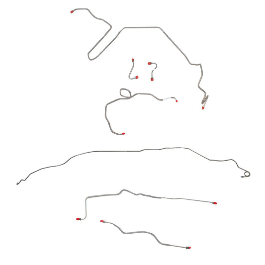 Fits 82-83 Camaro; 2.5L/4 cyl or 2.8L/6 cyl, Drum; Complete Brake Line-CBK0244OM - Complete Brake Line Kit Car Part People