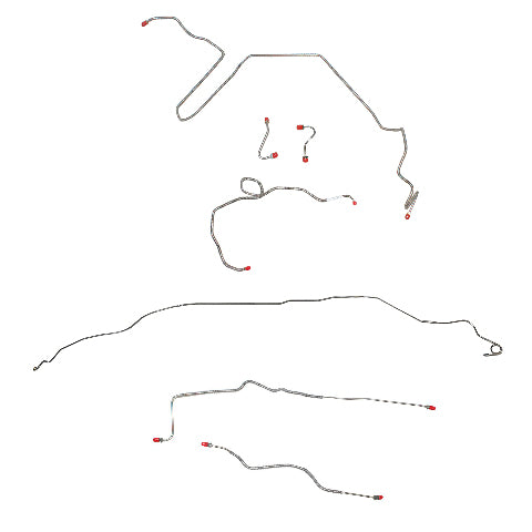 Fits 82-83 Camaro; 2.5L/4 cyl or 2.8L/6 cyl, Drum; Complete Brake Line-CBK0244OM