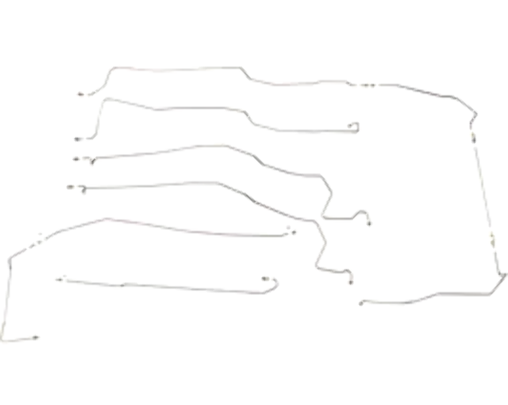 Fits 84-85 Camaro 2.5L non-Borg Warner HD Axle Complete Brake Line Kit-CBK0246OM