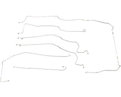 Fits 84-85 Camaro 2.5L non-Borg Warner HD Axle Complete Brake Line Kit-CBK0246OM