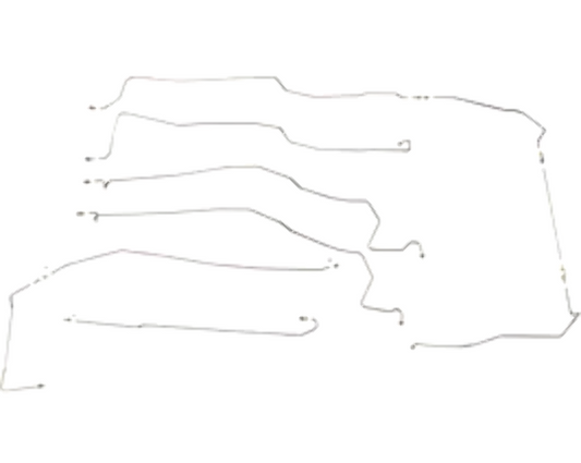 Fits 84-85 Camaro 2.5L non-Borg Warner HD Axle Complete Brake Line Kit-CBK0246OM
