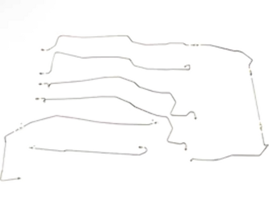 Fits 84-85 Camaro 2.5L non-Borg Warner HD Axle Complete Brake Line Kit-CBK0246SS