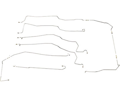 Fits 86-89 Camaro 2.5L or 2.8L Borg-Warner HD Axle Complete Brake Line-CBK0248SS