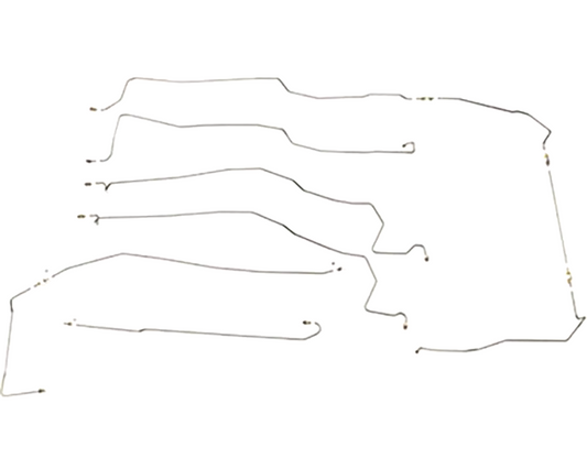 Fits 86-89 Camaro 2.5L or 2.8L Borg-Warner HD Axle Complete Brake Line-CBK0248SS
