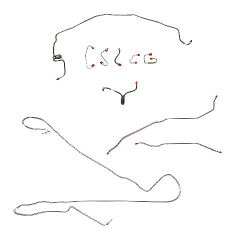 Fits 70 Camaro, Power Disc, Armored Prop Line; Complete Brake Line Kit-CBK0253OM