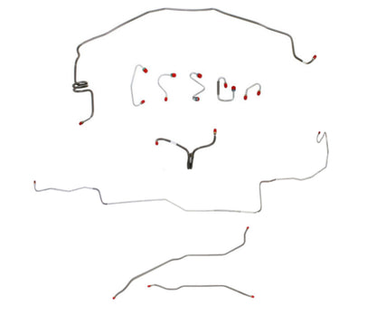 Fits 70 Camaro, Power Disc, Armored Prop Line; Complete Brake Line Kit-CBK0253OM - Complete Brake Line Kit Car Part People
