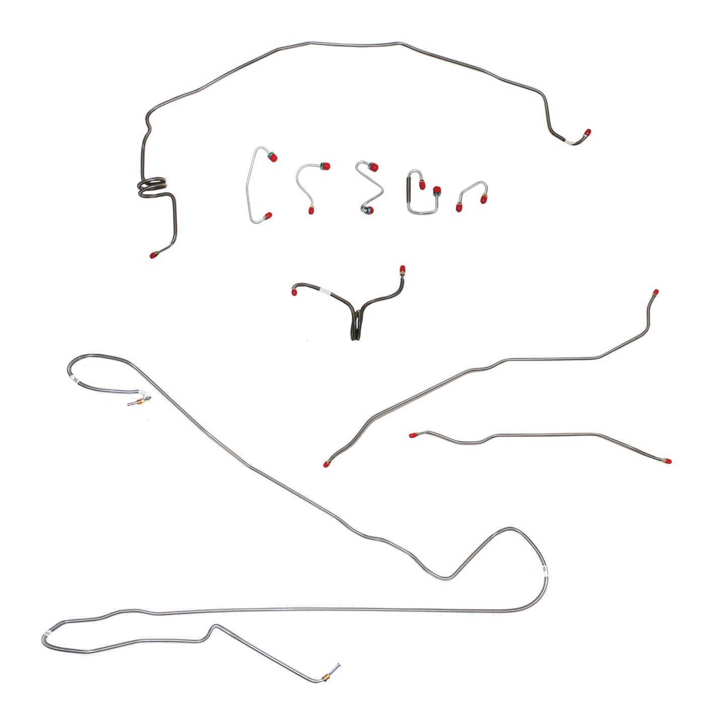 For 70 Camaro Power Disc non-Armored Prop Line Complete Brake Line Kit-CBK0254SS