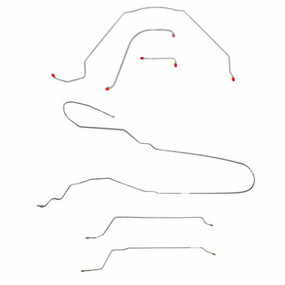 Fits 64-65 Chevy Malibu Convertible w/Power Drum Complete Brake Line CBK0262SS