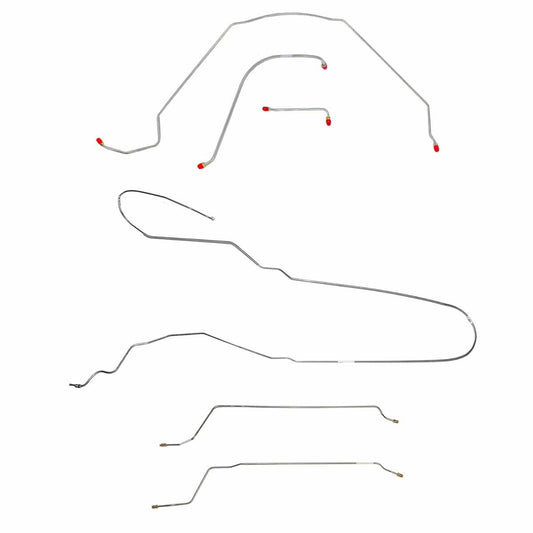 Fits 64-65 Chevy Malibu Convertible w/Power Drum Complete Brake Line CBK0262SS