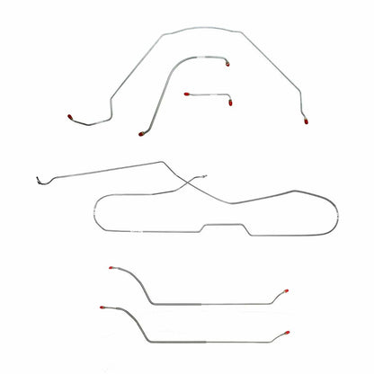 Fits 1964 Chevy Malibu Hardtop w/ Power Drum, Complete Brake Line Kit CBK0263SS