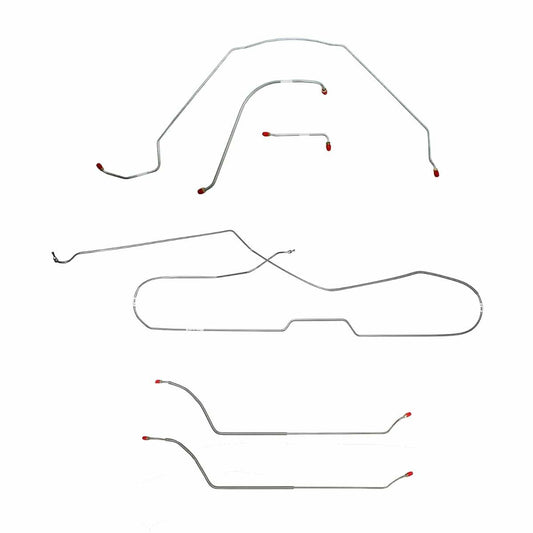 Fits 1964 Chevy Malibu Hardtop w/ Power Drum, Complete Brake Line Kit CBK0263SS