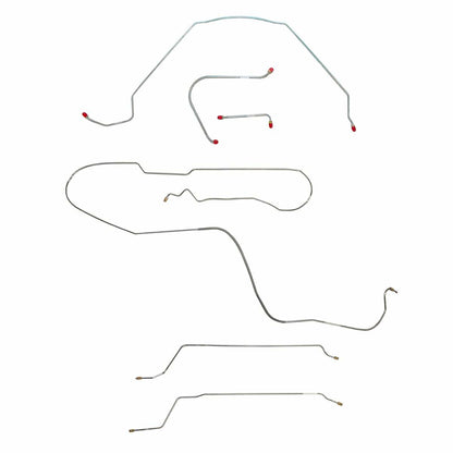 Fits 1965 Chevy Malibu Hardtop w/Manual Drum, Complete Brake Line Kit CBK0266SS - Complete Brake Line Kit Car Part People