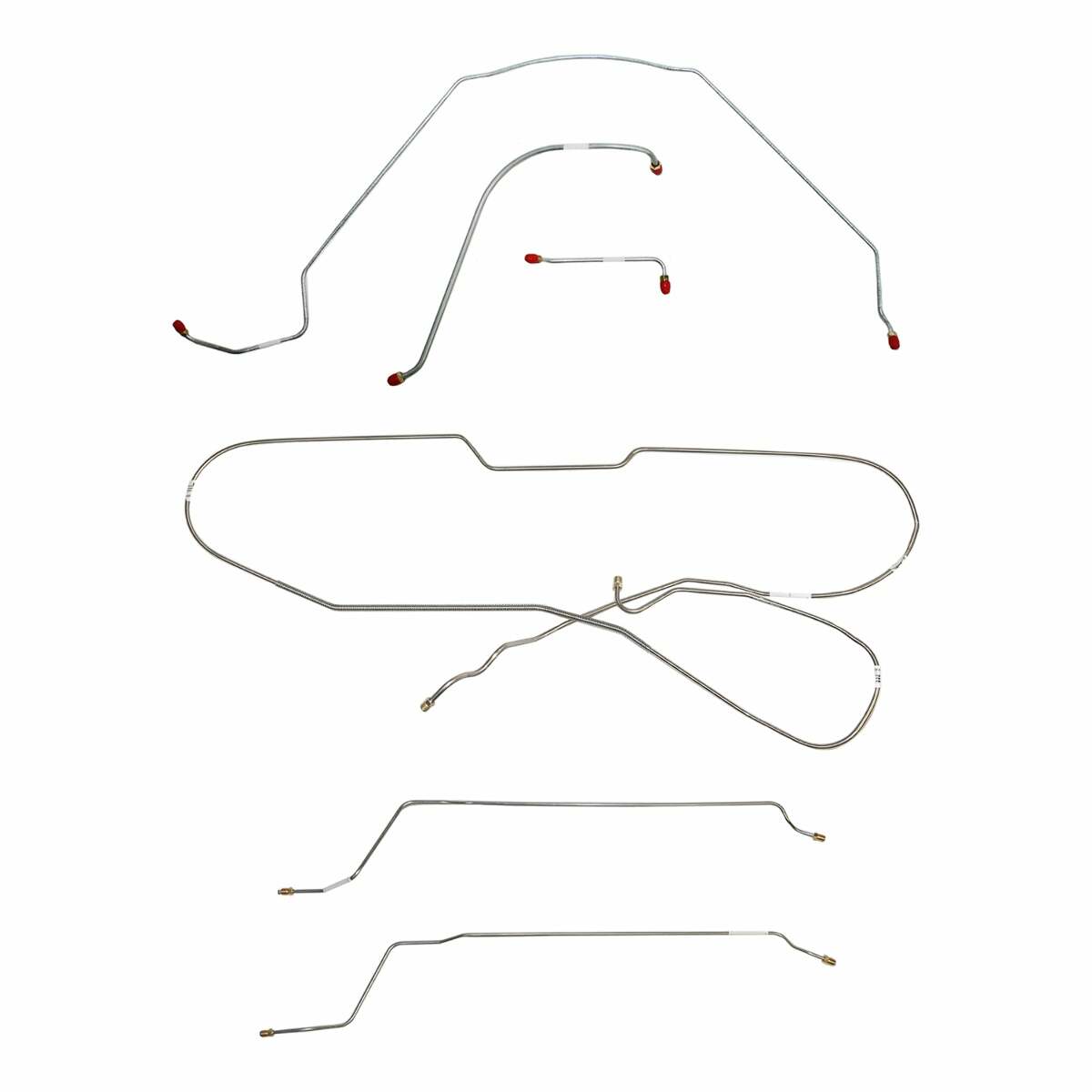 Fits 1965 Chevy Malibu Hardtop w/ Power Drum, Complete Brake Line Kit CBK0270SS