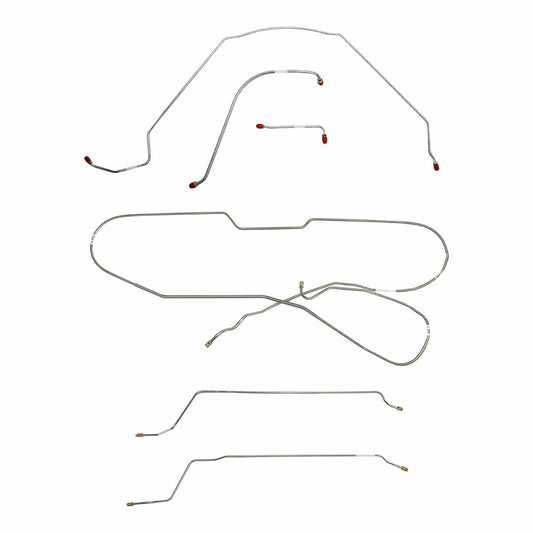Fits 1965 Chevy Malibu Hardtop w/ Power Drum, Complete Brake Line Kit CBK0270SS