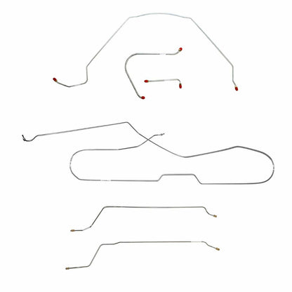 Fits 1965 Chevy Malibu Convertible w/ Manual Drum, Complete Brake Line CBK0272SS - Complete Brake Line Kit Car Part People