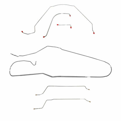 Fits 1966 Chevy Malibu Convertible w/ Power Drum, Complete Brake Line CBK0274SS - Complete Brake Line Kit Car Part People