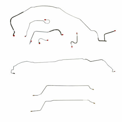 Fits 1967 Chevy Malibu Convertible w/ Power Drum, Complete Brake Line CBK0279SS - Complete Brake Line Kit Car Part People