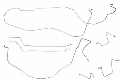 1967 Chevy Malibu w/ Manual Drum Brakes, Complete Brake Line Kit CBK0282SS
