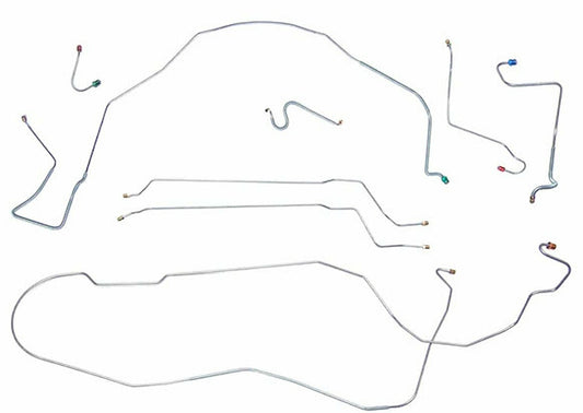 1967 Chevy Malibu w/ Power Disc Brakes, Complete Brake Line Kit CBK0288SS