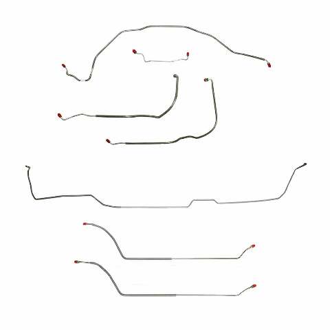 69 Chevy Malibu Hardtop w/ Power Drum Brakes, Complete Brake Line CBK0295SS
