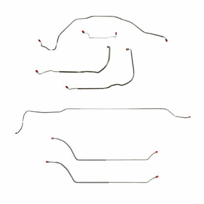 69 Chevy Malibu w/ Power Drum Brakes, Complete Brake Line Kit CBK0296SS - Complete Brake Line Kit Car Part People
